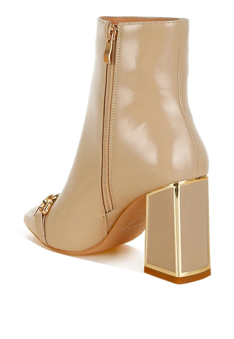 Metallic Chain Detail Boots By RAG