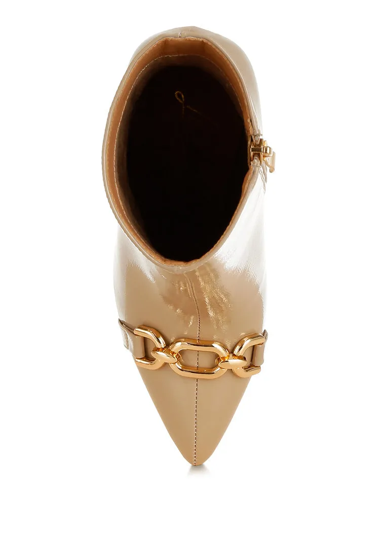 Metallic Chain Detail Boots By RAG