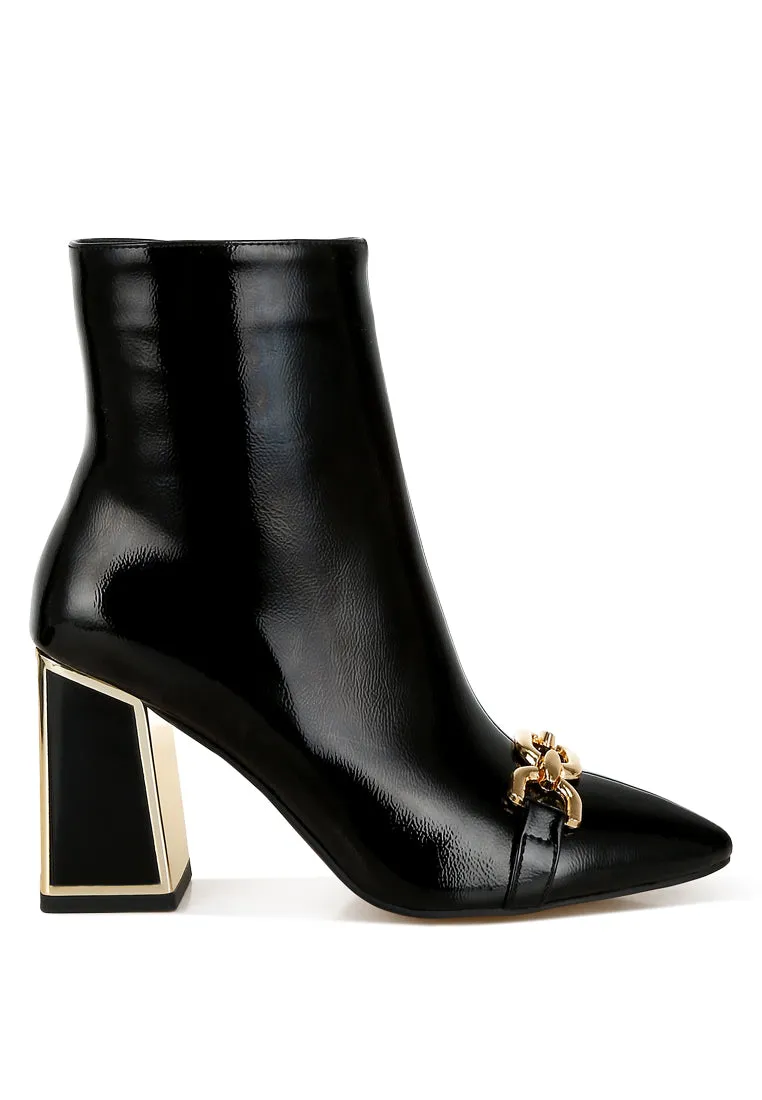 Metallic Chain Detail Boots By RAG