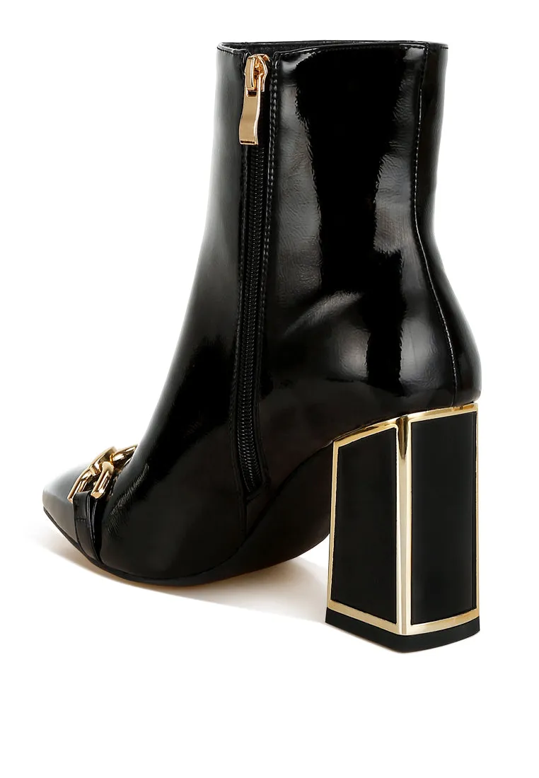 Metallic Chain Detail Boots By RAG