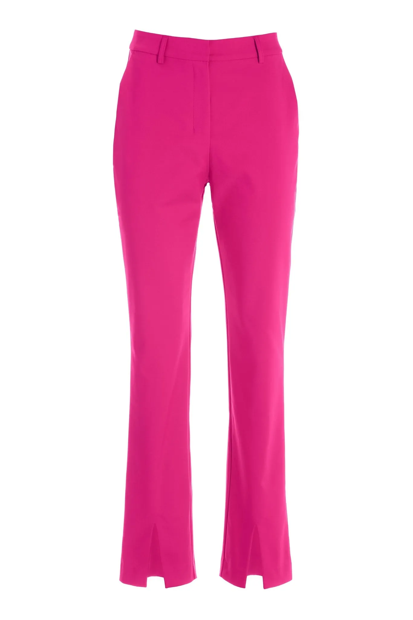 Modern Slim-Leg Slit-Front Trouser Pant Blossom