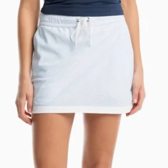 NEW Southern Tide Kyle Woven Drawstring Striped Skort