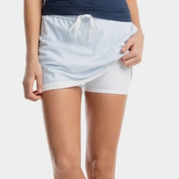 NEW Southern Tide Kyle Woven Drawstring Striped Skort