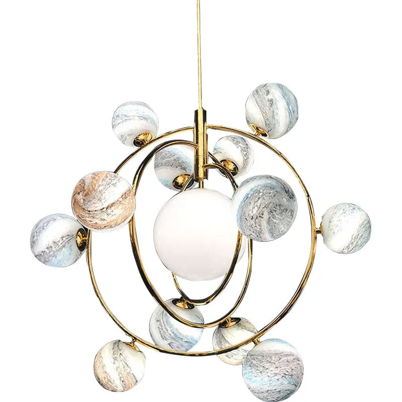 Novel Planet Glass chandelier