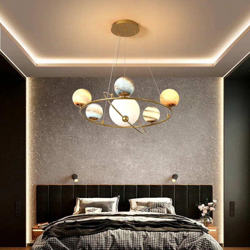 Novel Planet Glass chandelier