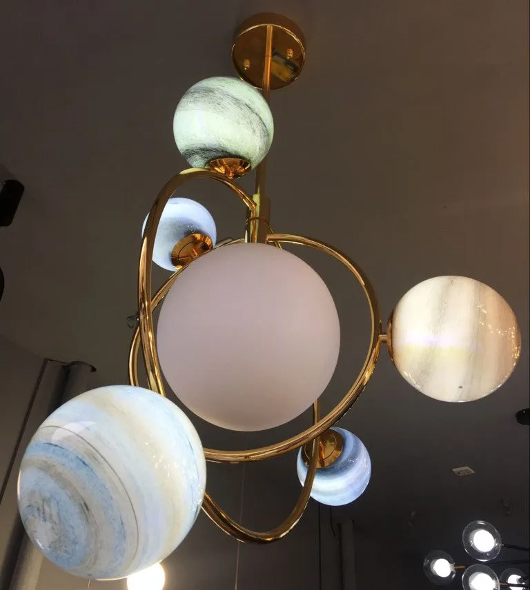 Novel Planet Glass chandelier