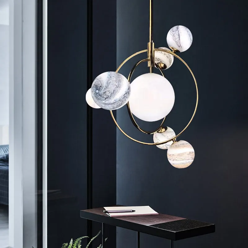 Novel Planet Glass chandelier