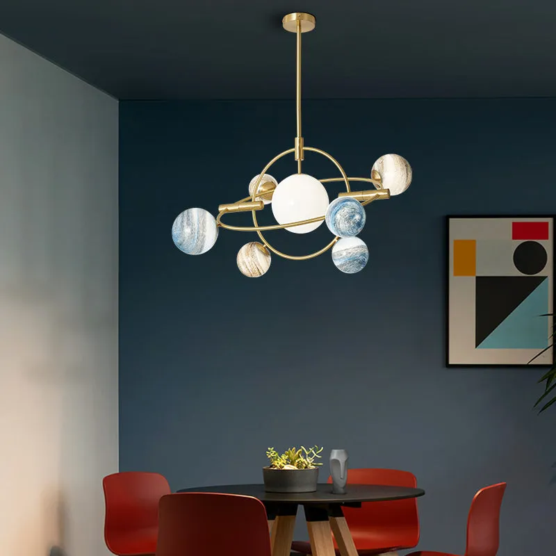 Novel Planet Glass chandelier