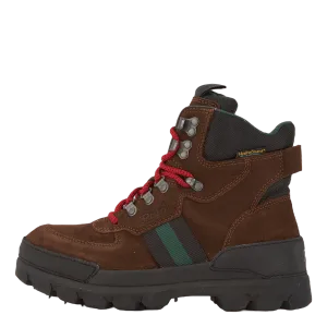 Oslo Waterproof Suede & Oxford Boot Chocolate Brown/Rl2000 Red