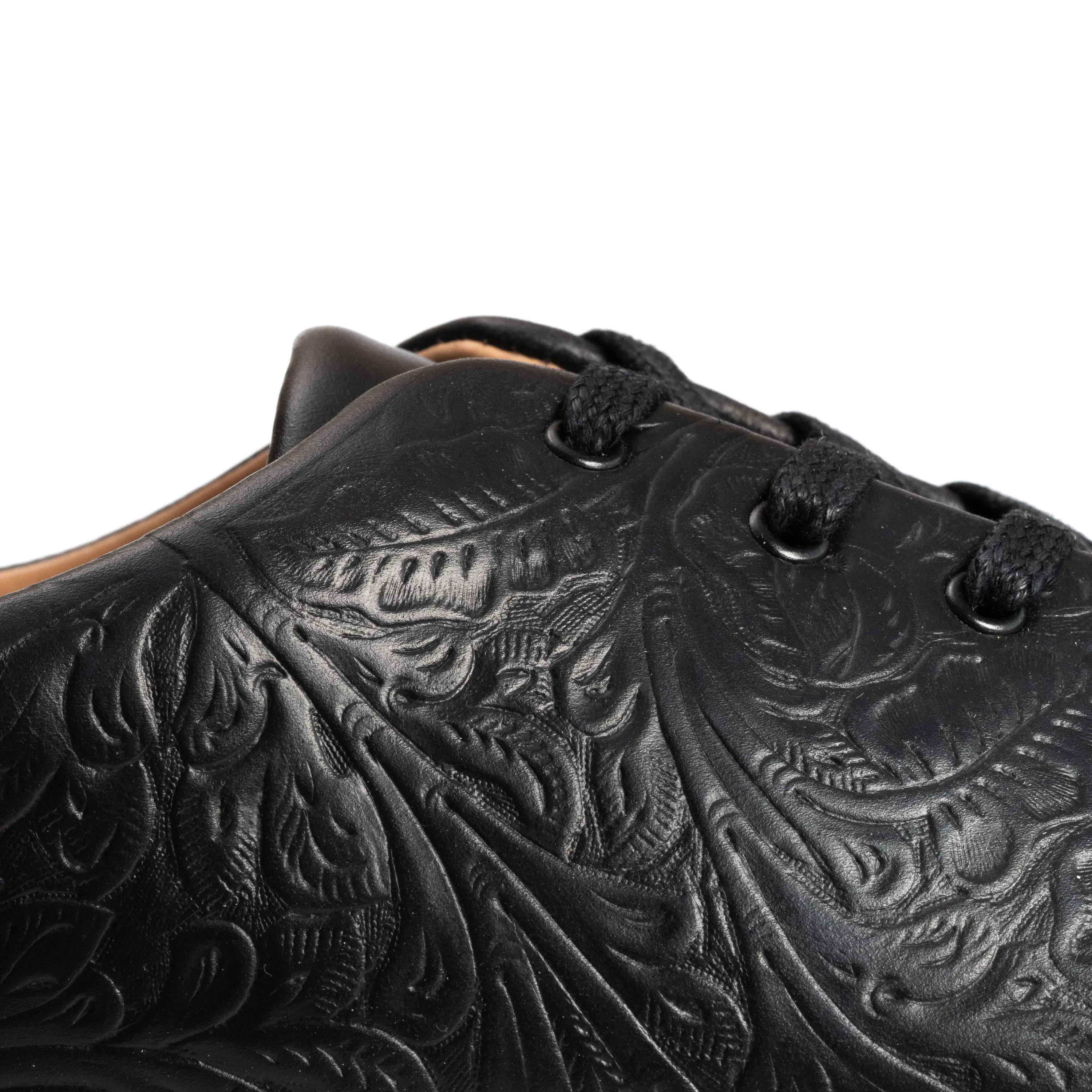 Overstone Derby - Western Floral Black Chromexcel
