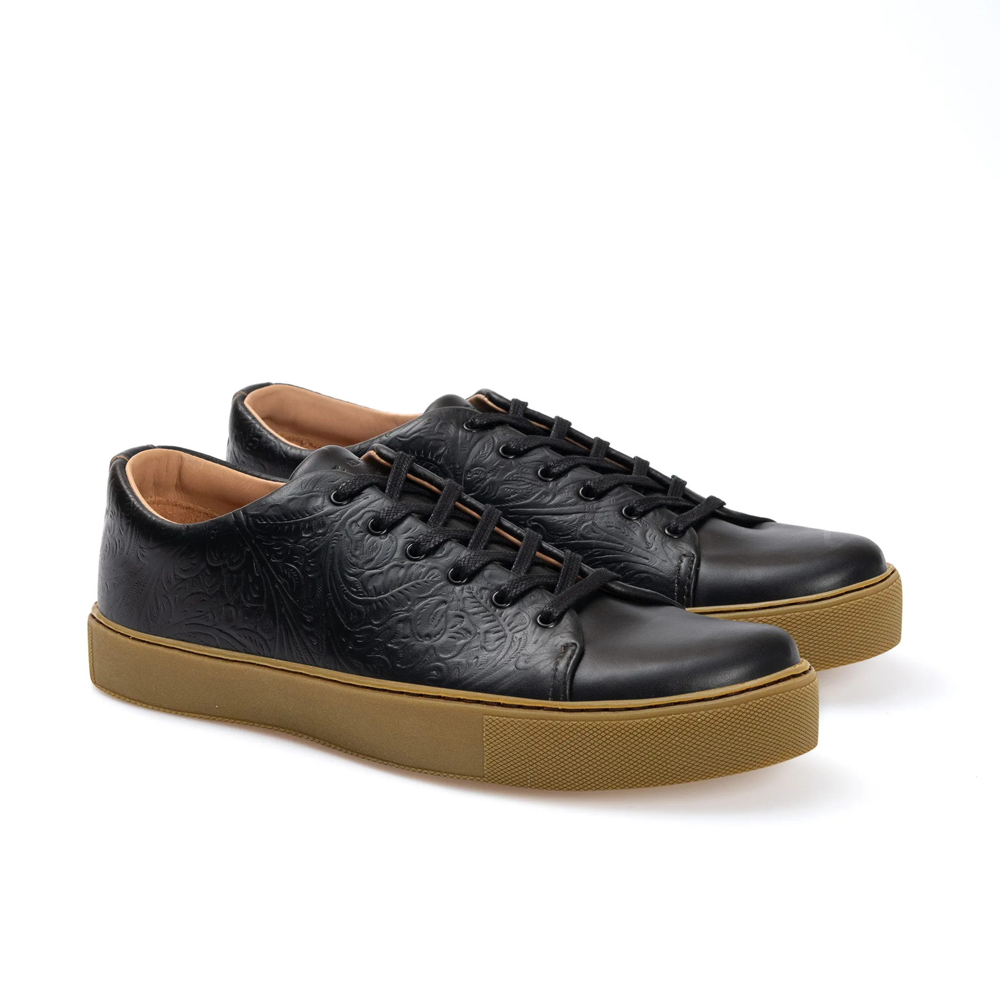 Overstone Derby - Western Floral Black Chromexcel