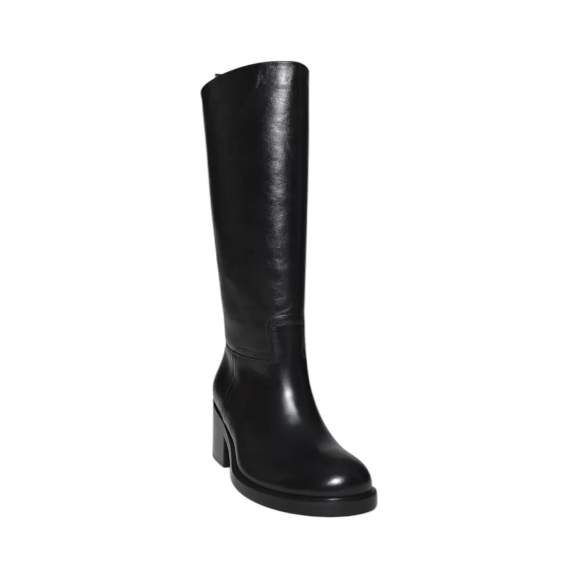 Peggy High Boots In Black Leather