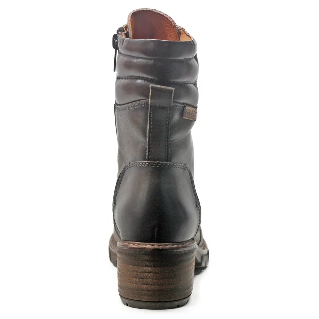 Pikolinos San Sebastia Calfskin Leather Women's Stack Heeled Ankle Boots