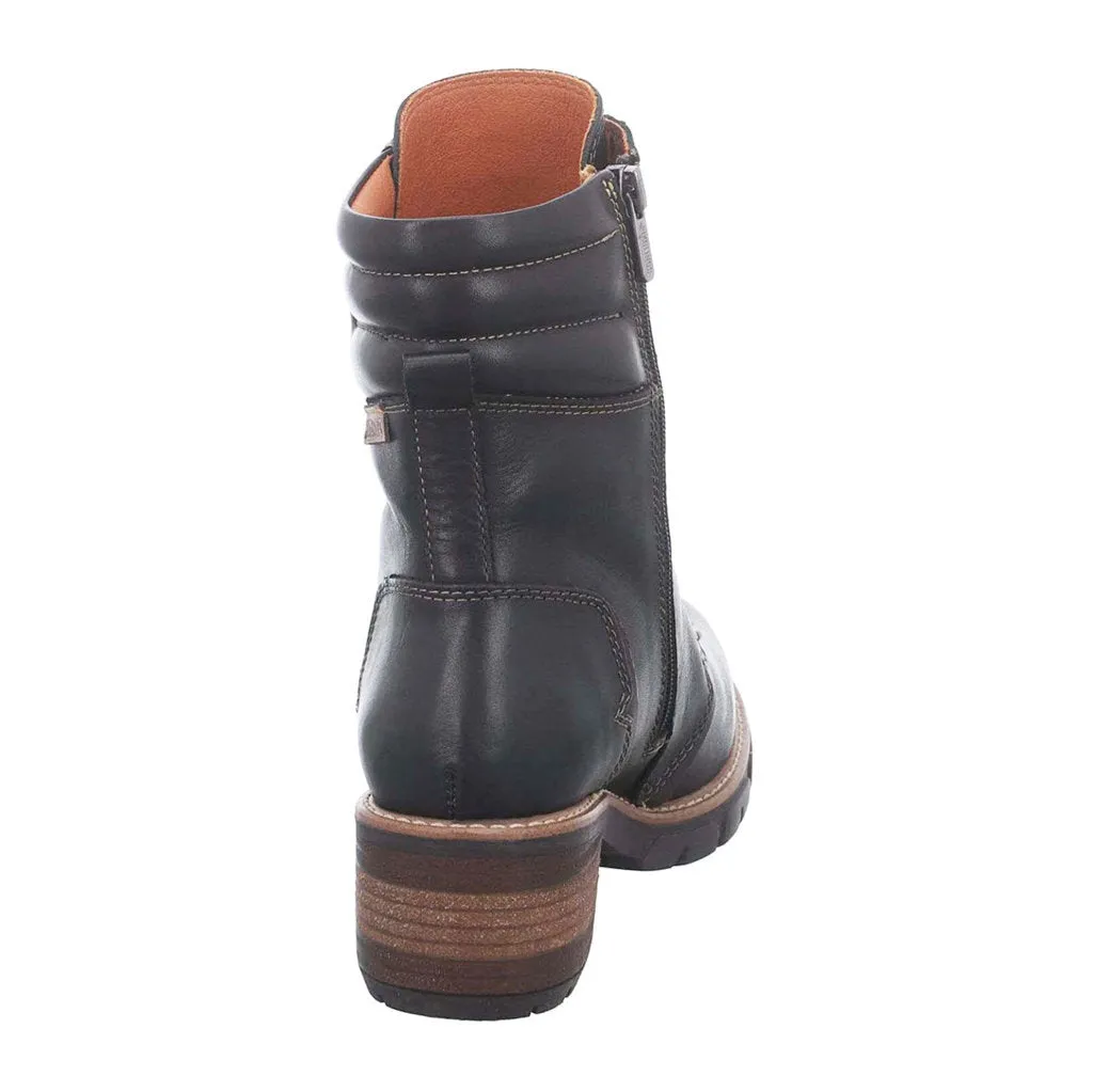 Pikolinos San Sebastia Calfskin Leather Women's Stack Heeled Ankle Boots