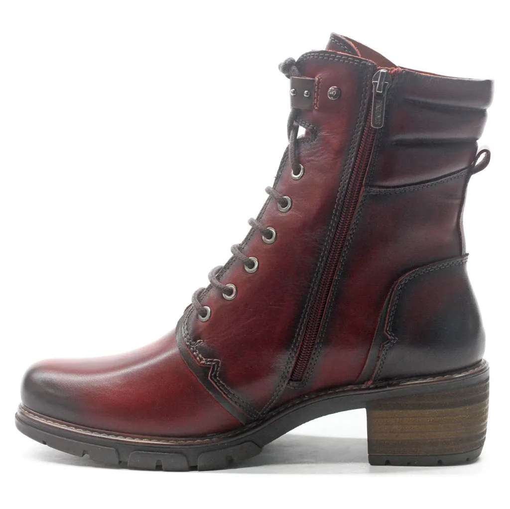 Pikolinos San Sebastia Calfskin Leather Women's Stack Heeled Ankle Boots