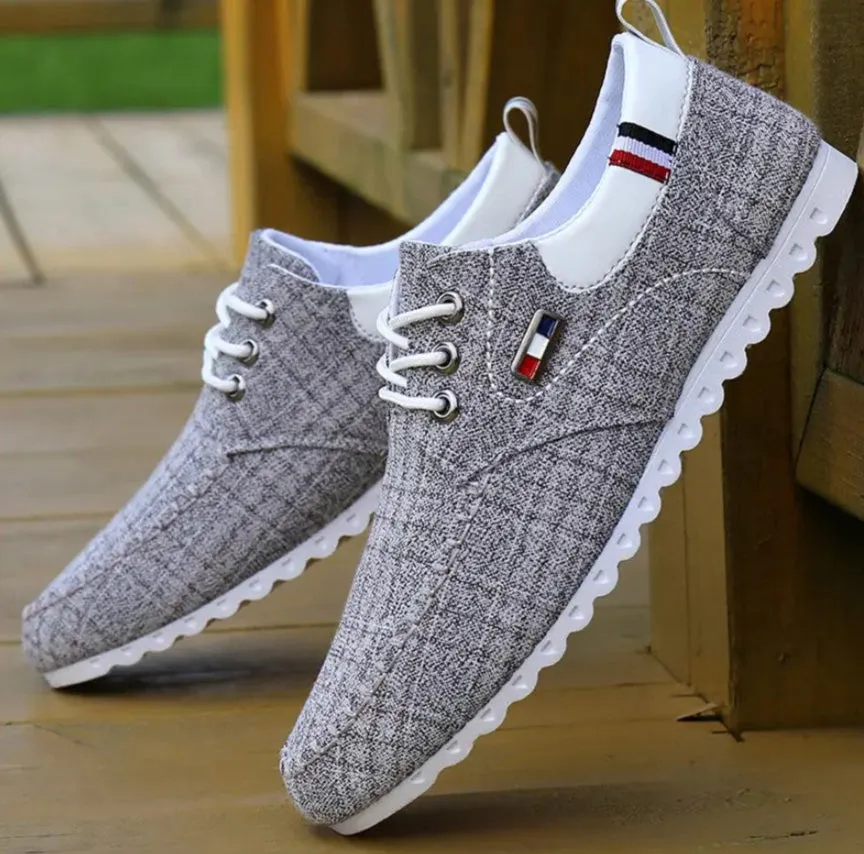 Plaid Loafer Canvas Shoes, Spring And Summer