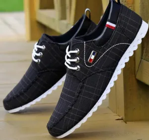 Plaid Loafer Canvas Shoes, Spring And Summer