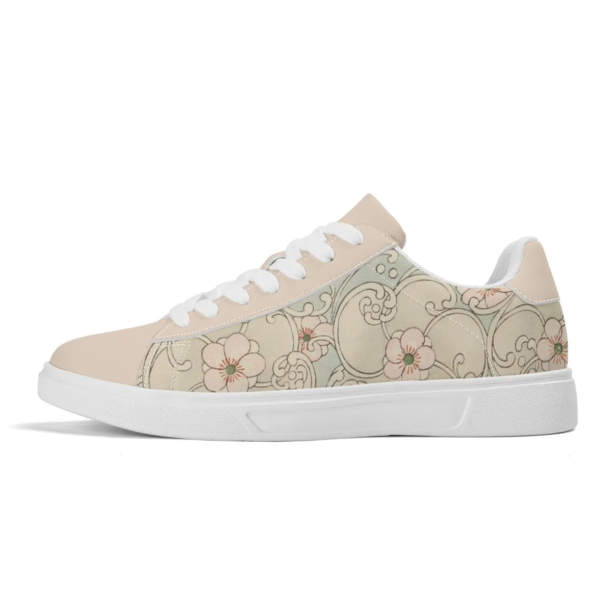 Plum Blossom Premium Vegan Leather Sneakers