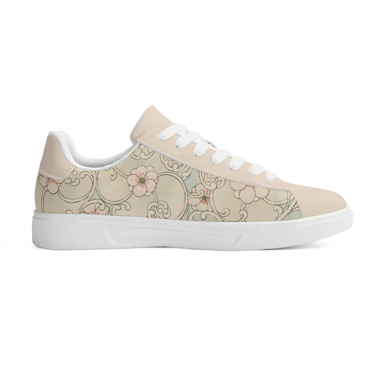 Plum Blossom Premium Vegan Leather Sneakers