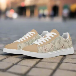 Plum Blossom Premium Vegan Leather Sneakers