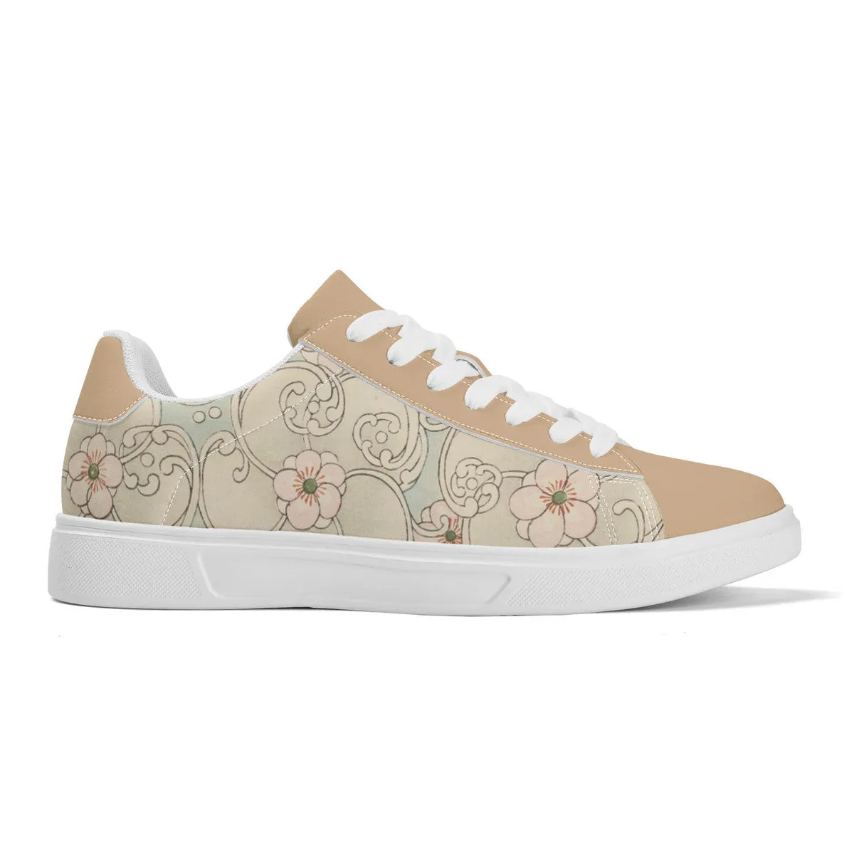 Plum Blossom Premium Vegan Leather Sneakers