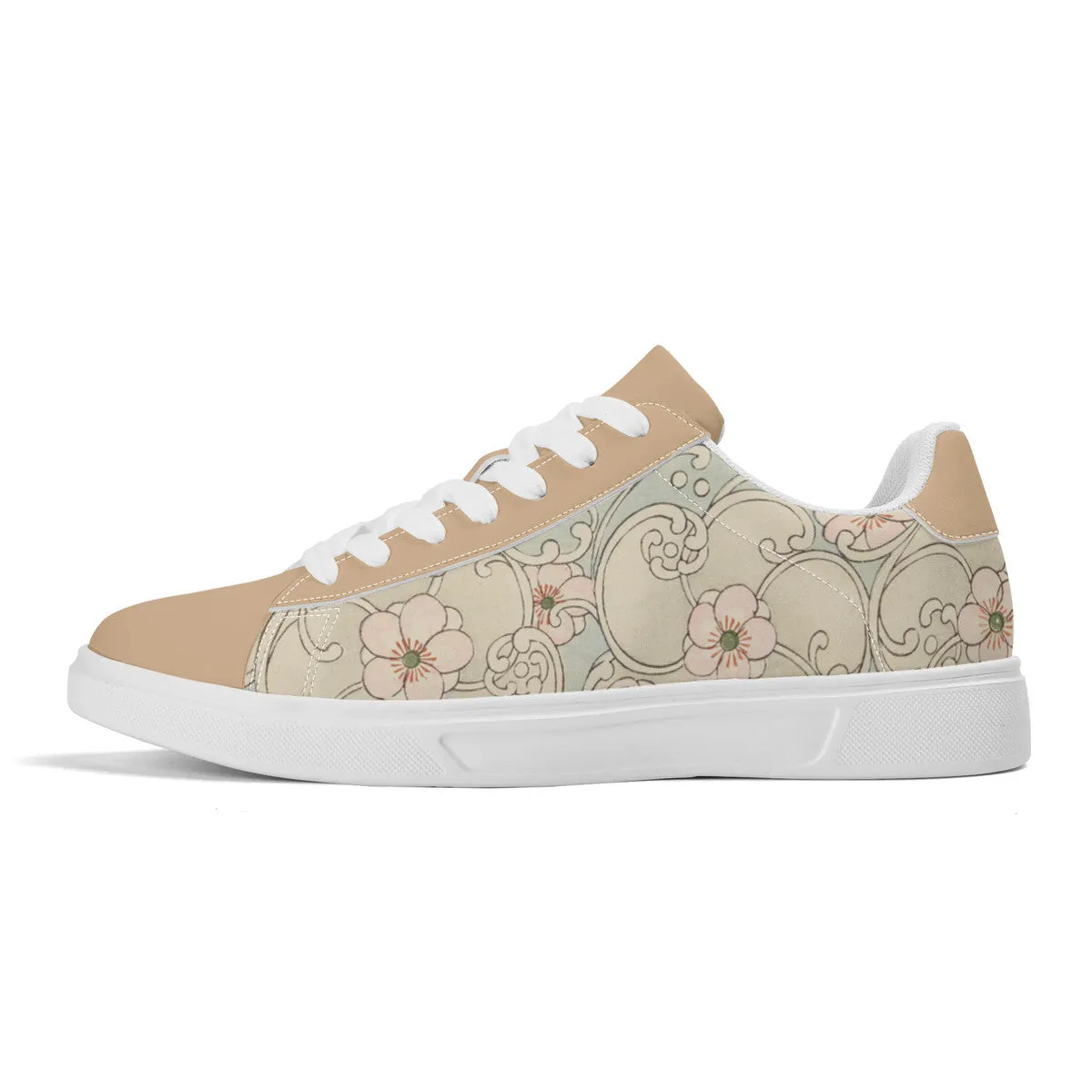 Plum Blossom Premium Vegan Leather Sneakers