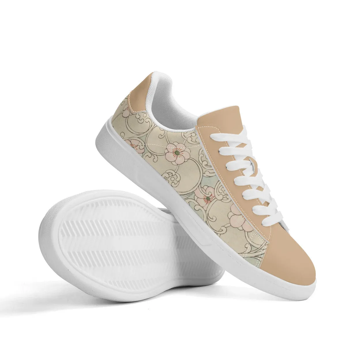 Plum Blossom Premium Vegan Leather Sneakers