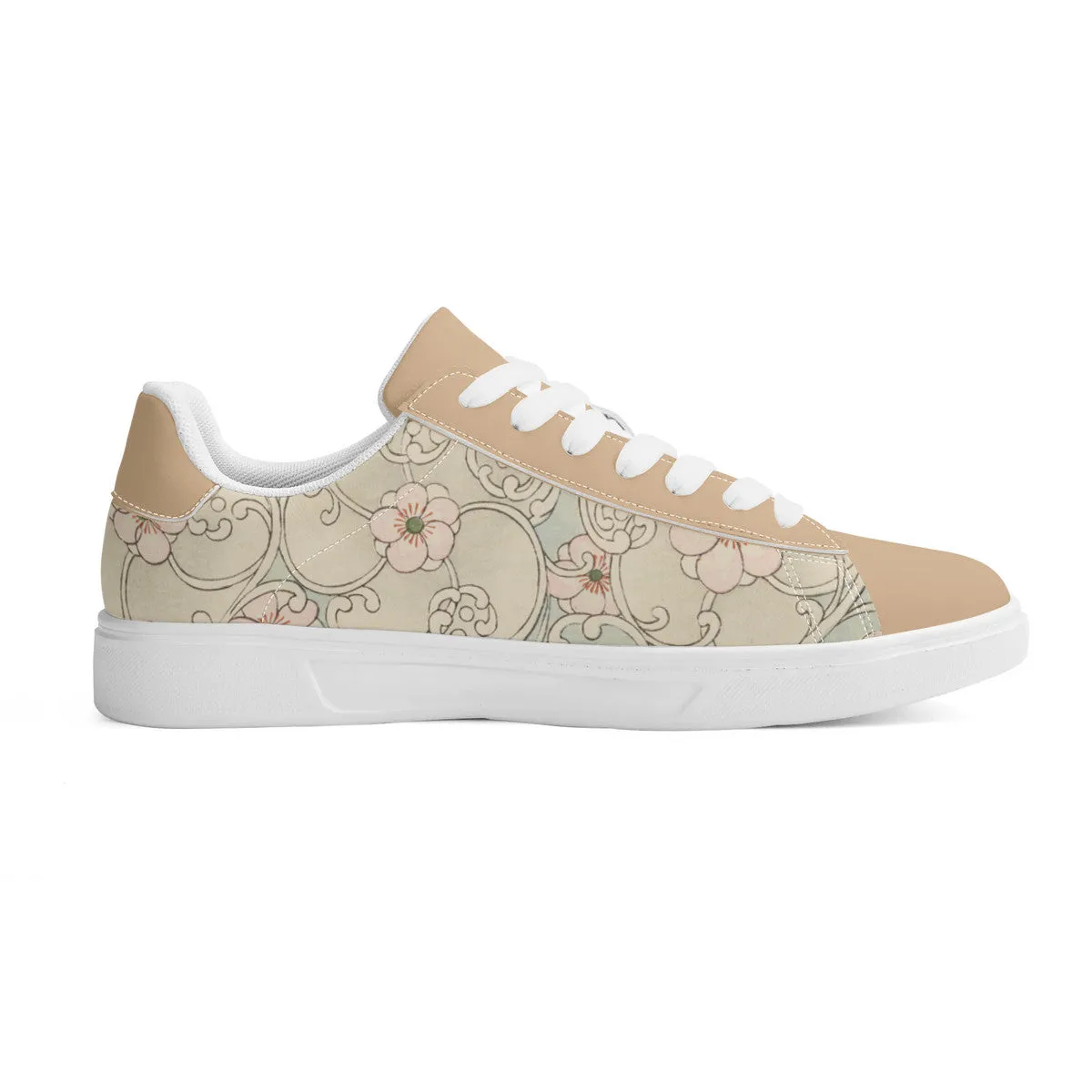 Plum Blossom Premium Vegan Leather Sneakers