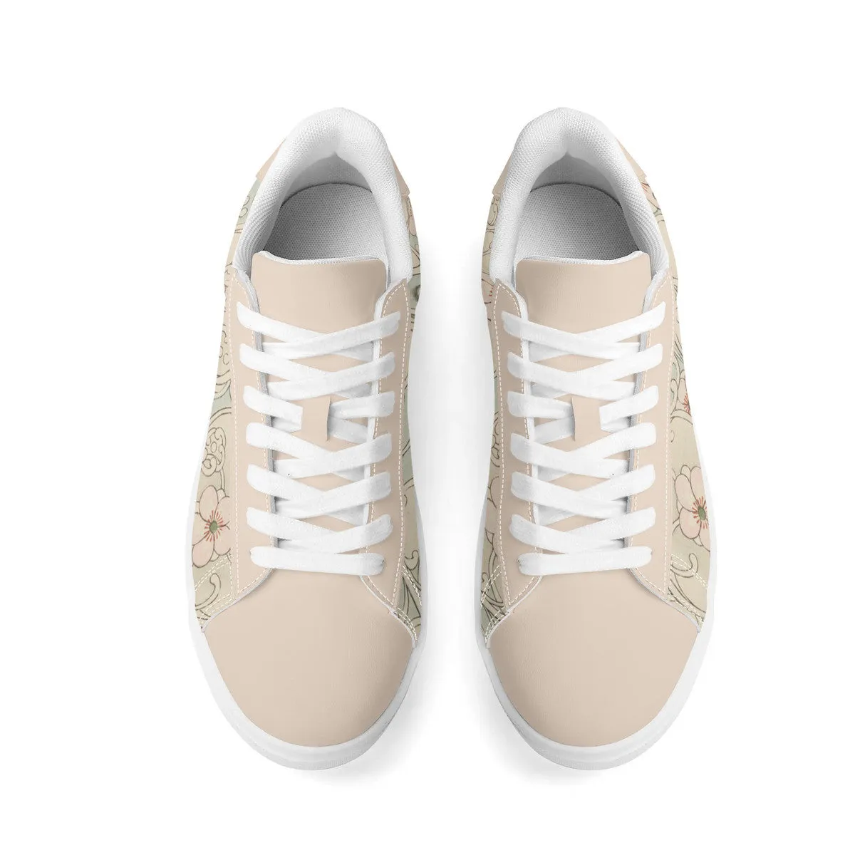 Plum Blossom Premium Vegan Leather Sneakers