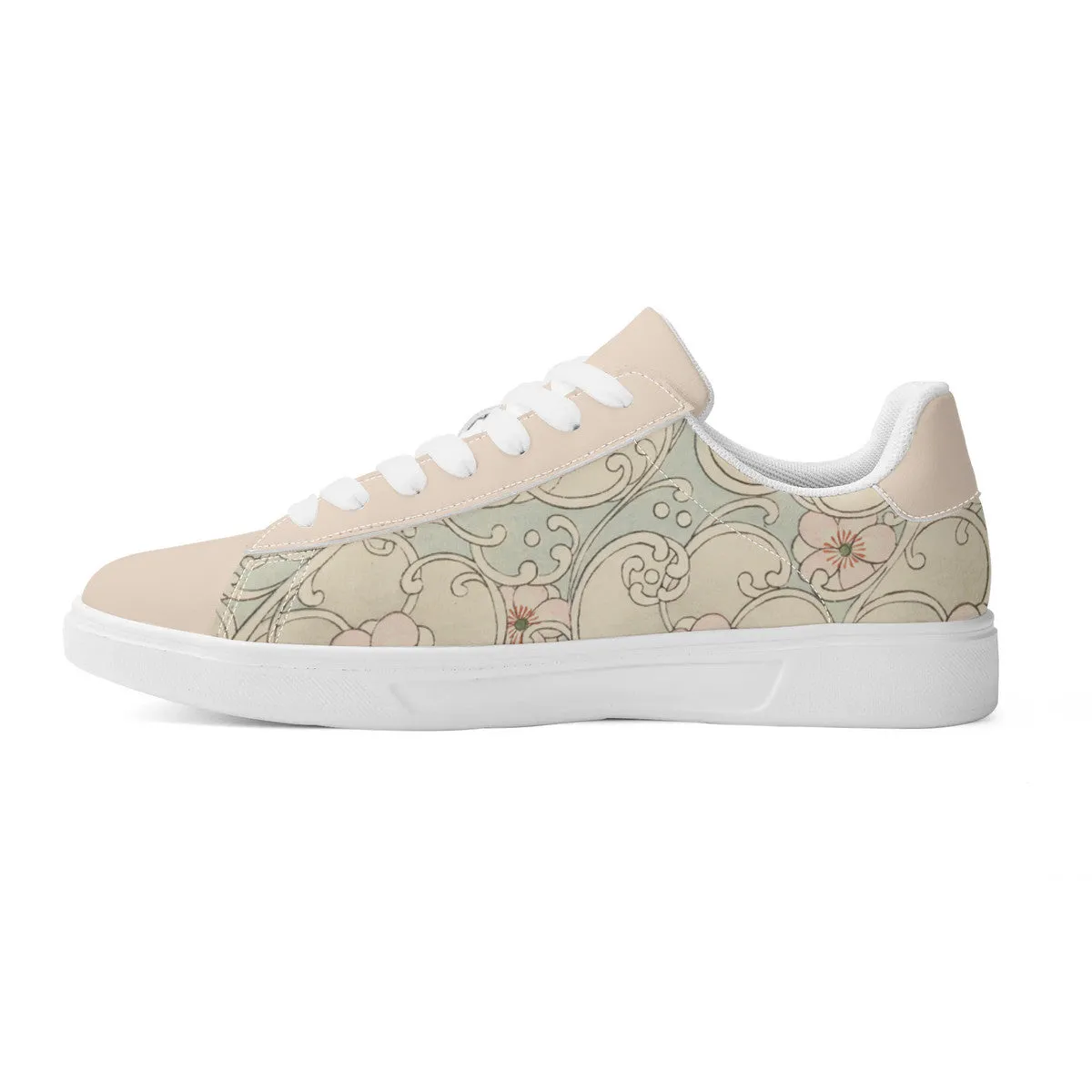 Plum Blossom Premium Vegan Leather Sneakers