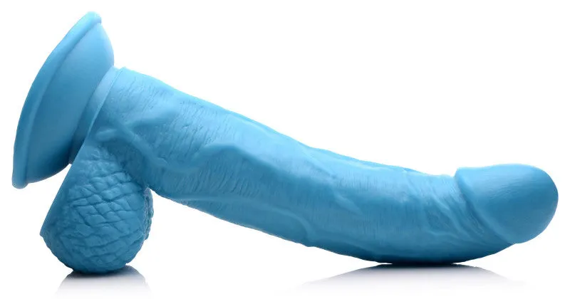 Pop Pecker 7.5 Inch Dildo With Balls - Blue