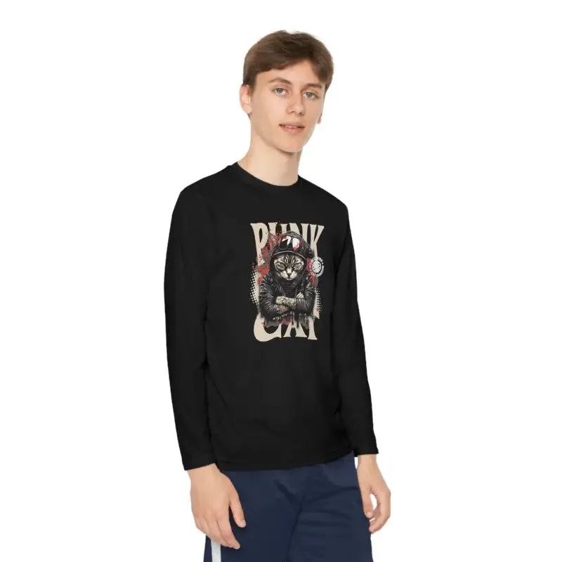 Punk Cat Moisture Wicking Long Sleeve Tee for Rockstars