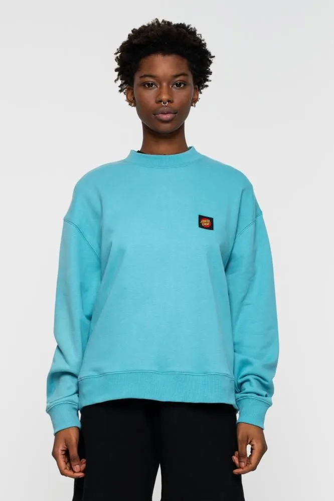 Santa Cruz Crew Classic Label Crew - Turquoise
