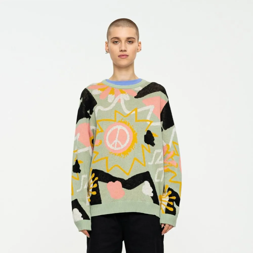 Santa Cruz Womens Crew Breakers Scribble Knit Crew - Multi