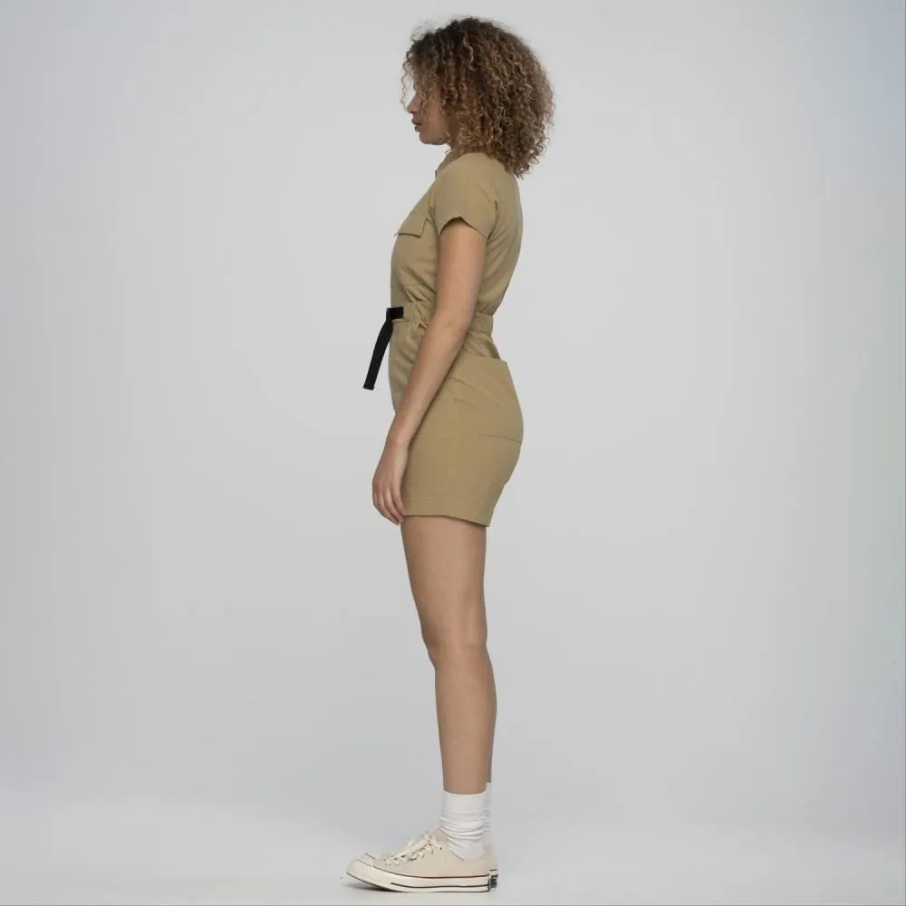 Santa Cruz Womens Pant Strip Cargo Playsuit - Fawn