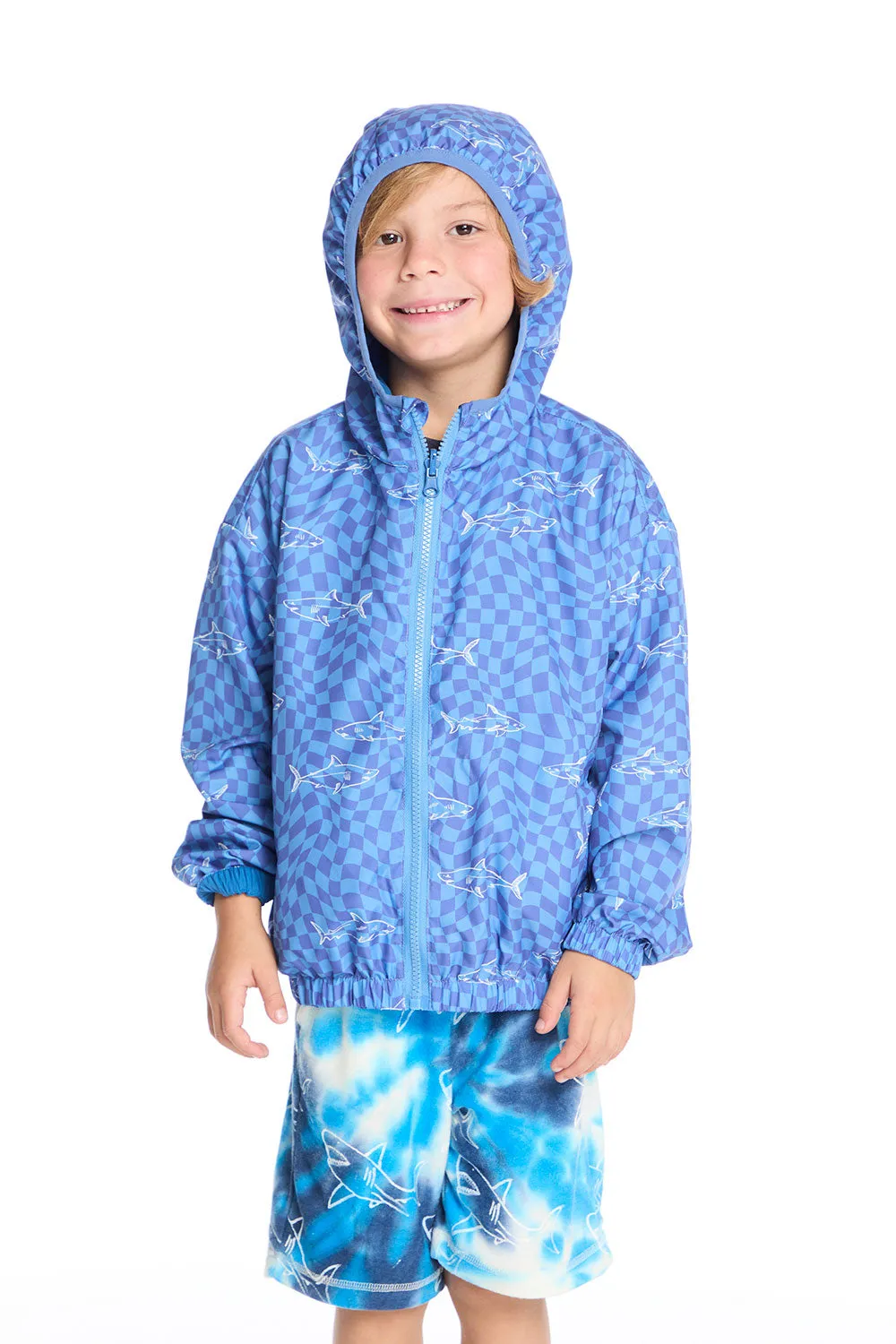 Shark Check Zip Up Hoodie