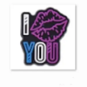 SHOE CHARMS - NEON I LOVE YOU