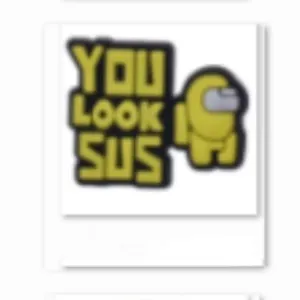 SHOE CHARMS - YOU LOOK SUS YELLOW AMONG US