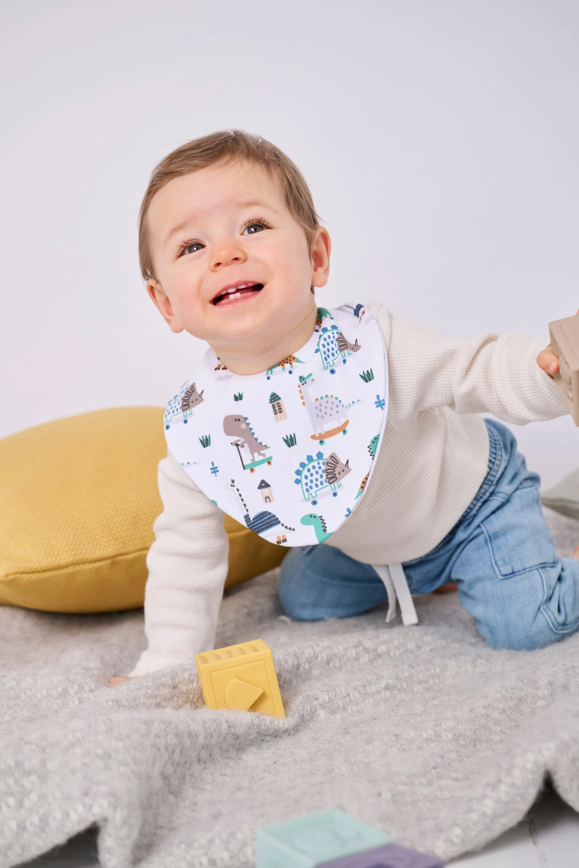 Skater Dino's Waterproof Dribble Bib