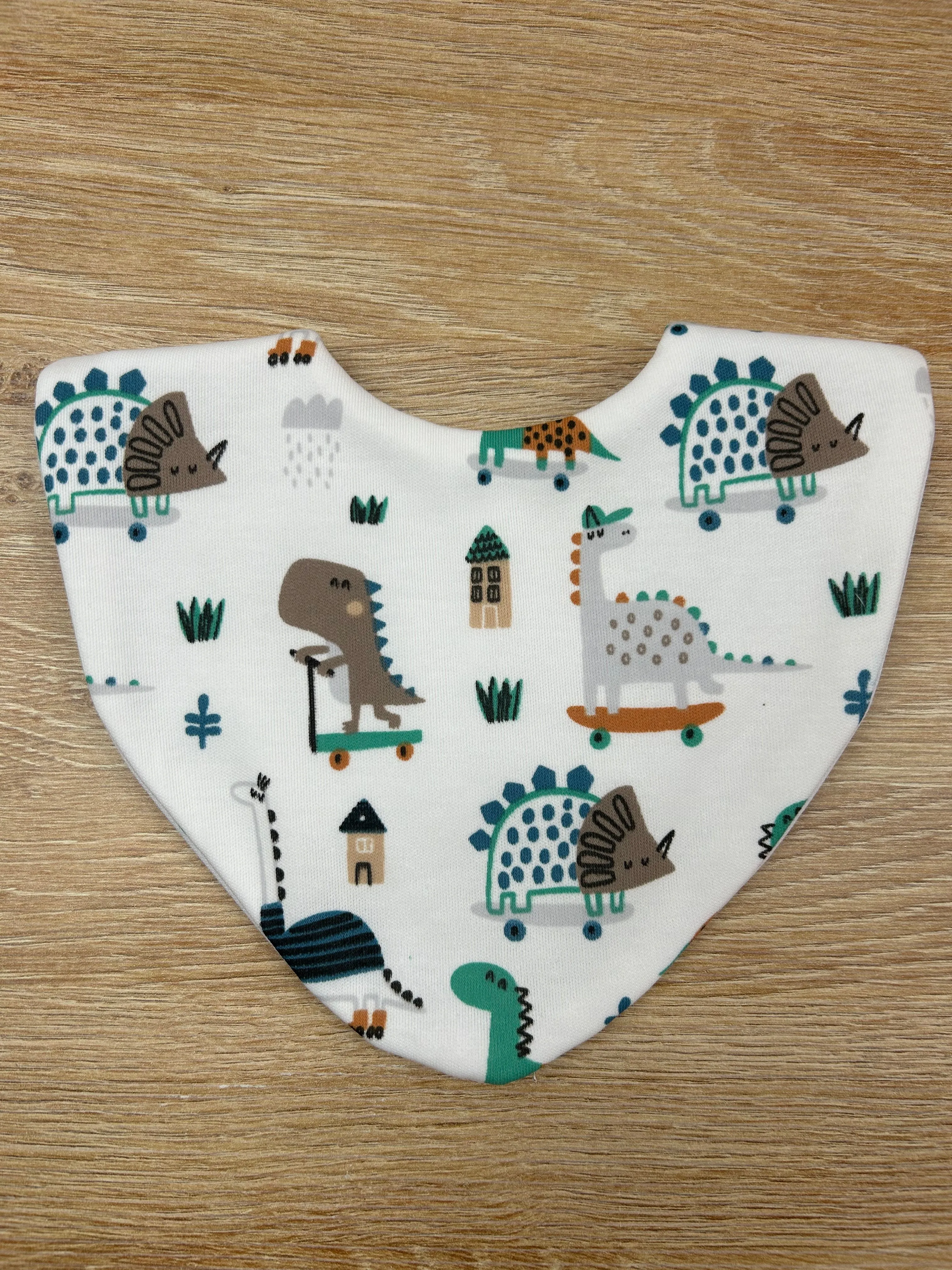 Skater Dino's Waterproof Dribble Bib
