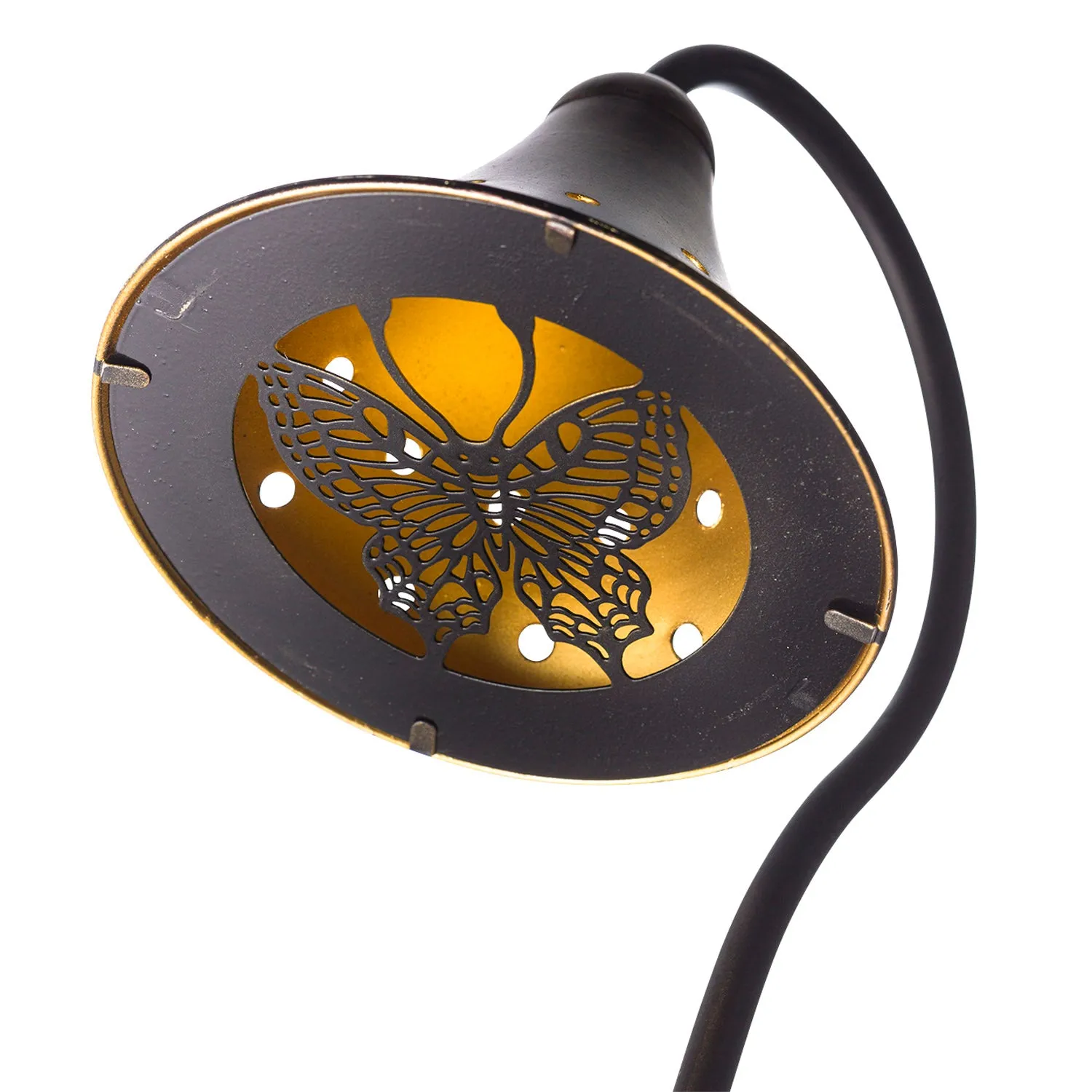 Solar Pathway Lanterns with Light Pattern, Set of 2 - Butterfly,6.69"x5.04"x27.16"inches