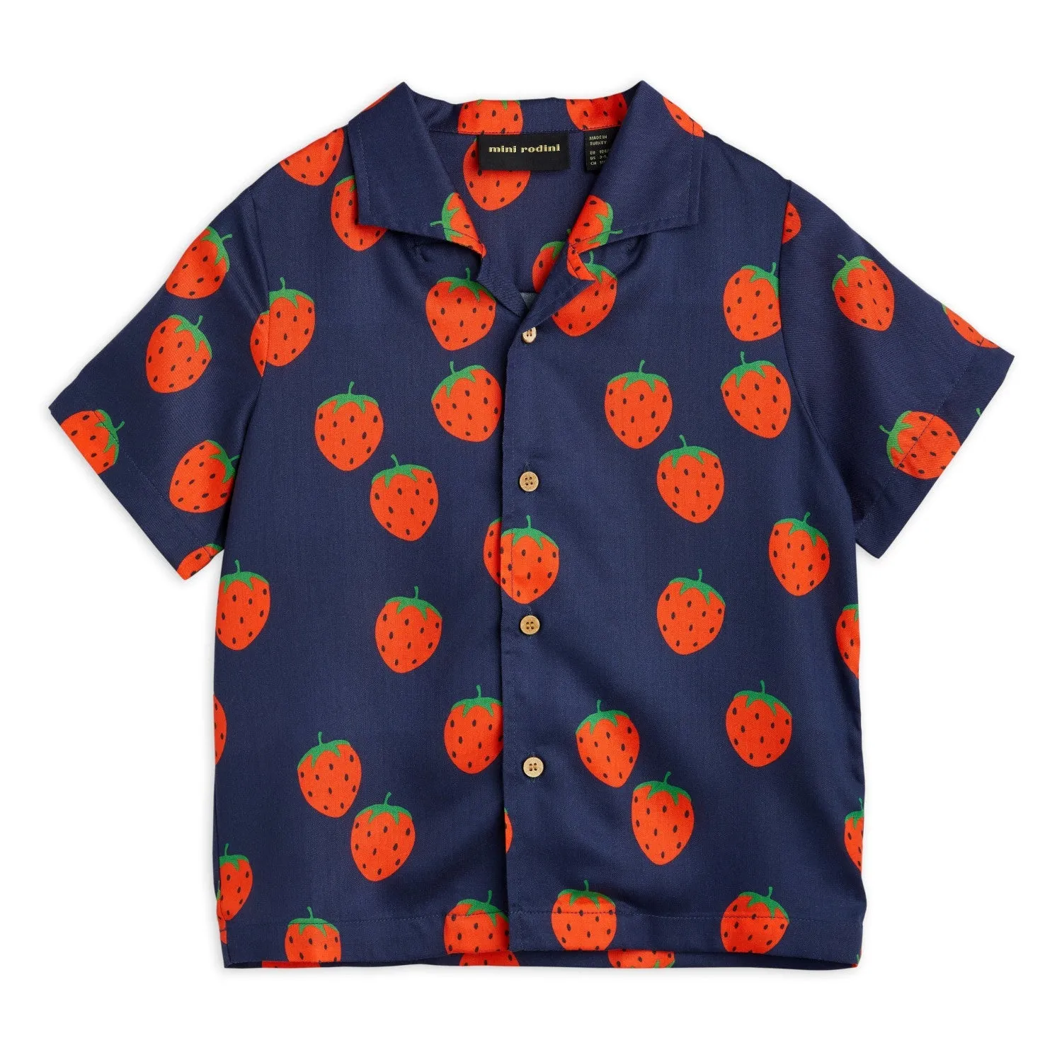 Strawberries Woven Shirt by Mini Rodini