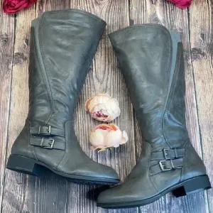 Style & Co Charcoal Gray Manmade Boots 11M-WC