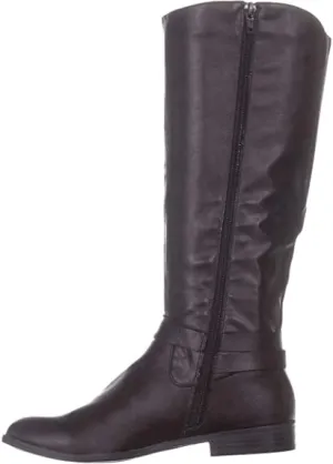 Style & Co. Womens Kindell Faux Leather Riding Boots Brown 5.5 Medium (B,M)
