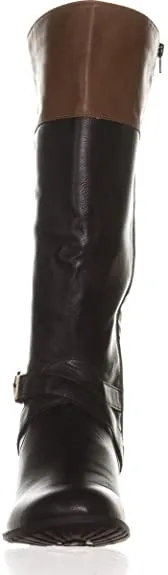 Style & Co. Womens Venesa Knee High Riding Boots (Black/Barrel, 6)