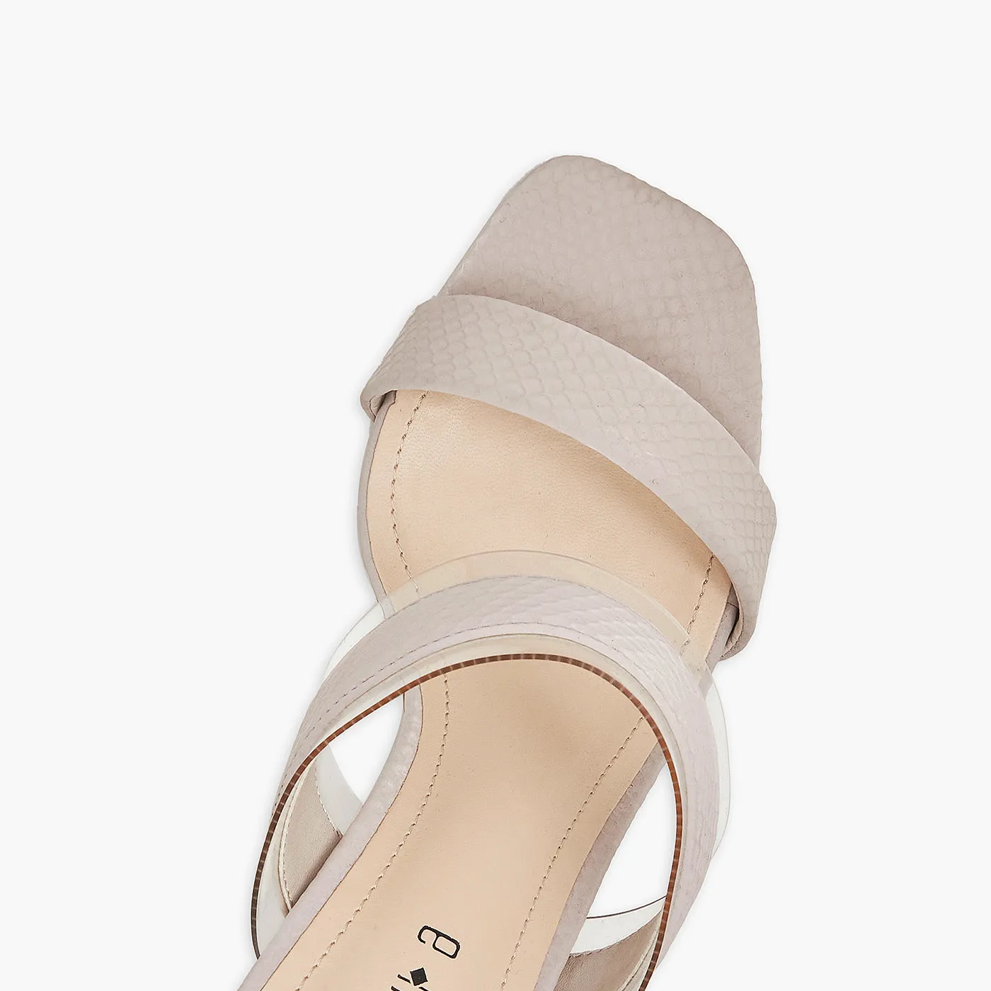 Textured Strappy Heels