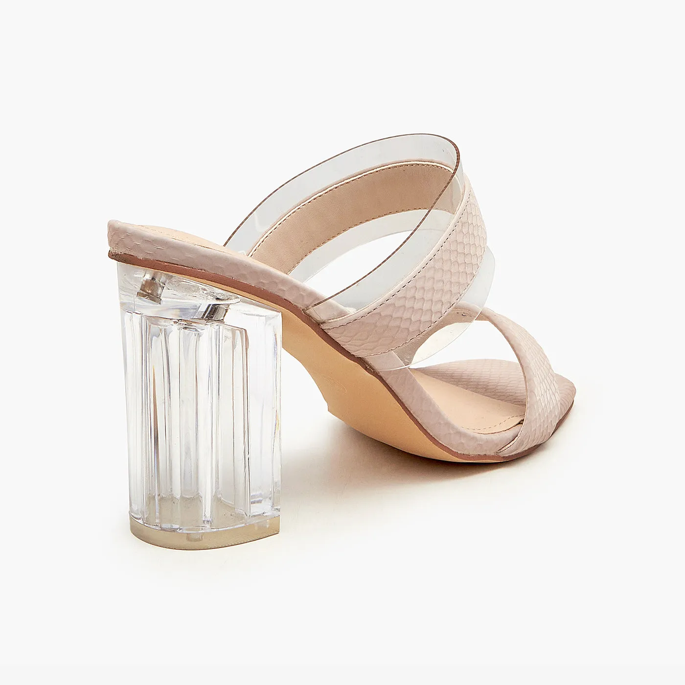 Textured Strappy Heels