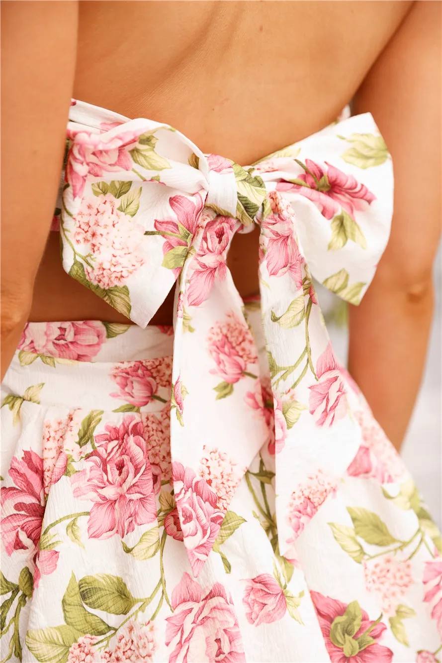 Upon A Cloud Strapless Mini Dress Print