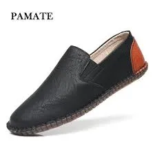 UrbanCraft Black Loafers with Tan Accent