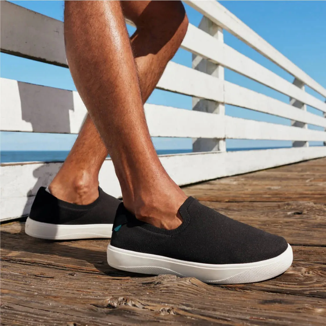 Vessi Boardwalk MENS Slip On - Boulder Black